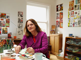 Jane McKeating in her studio
